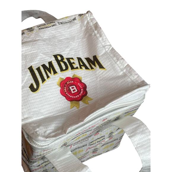 Jim Beam Bourbon Whiskey Cooler Bag Insulated Can Tote Collapse Travel Promo 6" - Picture 7 of 12